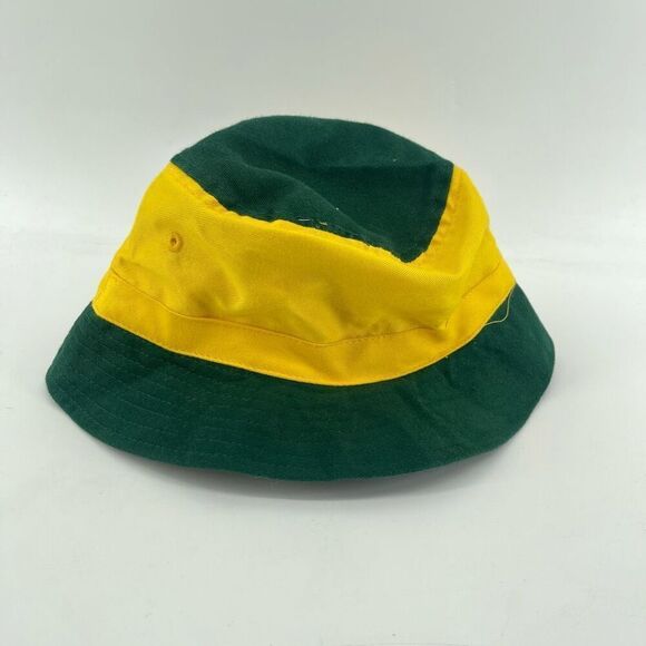 Von Dutch Kids Colorblock Bucket Hat – Green & Yellow, One Size - Picture 4 of 7